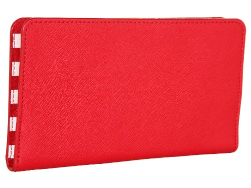 Kors Faffiano Stripe Red/white Snap Wallet Michael