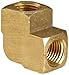 Anderson Metals 56100-04 Brass Pipe Fitting, Barstock 90 Degree Elbow, 1/4