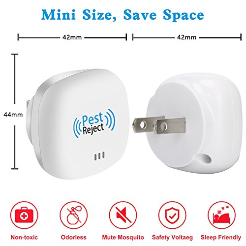 Cosyzone Ultrasonic Pest Repeller, 4 Pack Electronic Pest Control Repellent Plug In for Insect, Mice, Rats, Spiders, Fleas, Roaches, Bed Bugs, Mosquitoes, Eco-Friendly, Human & Pet Safe - Thumbnail 3