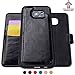 SHANSHUI Wallet Case Compatible with Samsung Galaxy S7, Detachable 2 in1 RFID Blocking Holster PU Leather Case with Cards Holders and Cash Pocket (S7-Black)