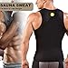 Junlan Men Weight Loss Shirts Waist Trainer Shaper Slim Tank Top Workout Exercise Vest (Sauna Tank Black, XXL)