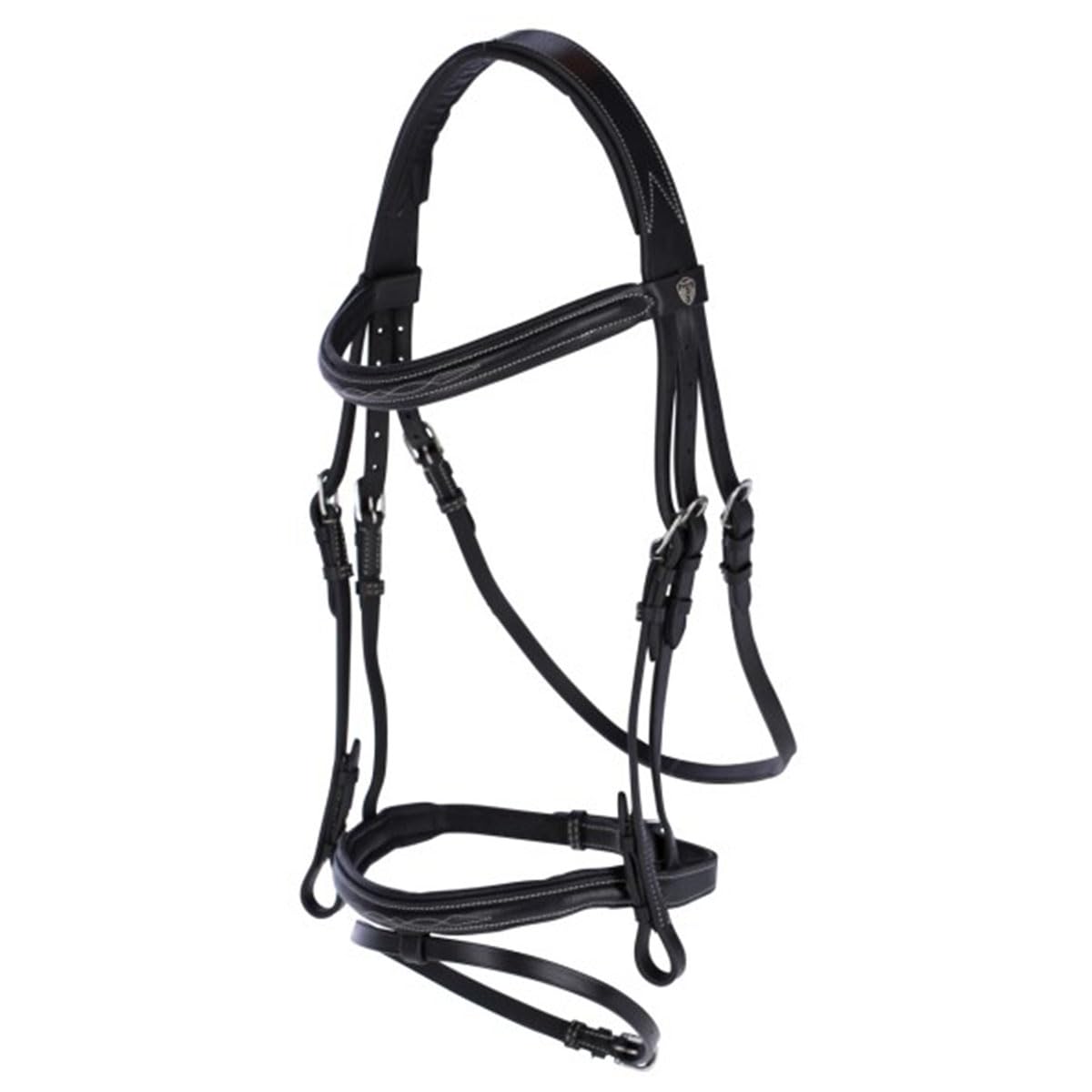 Covalliero Classic Leather Snaffle Bridle, Black