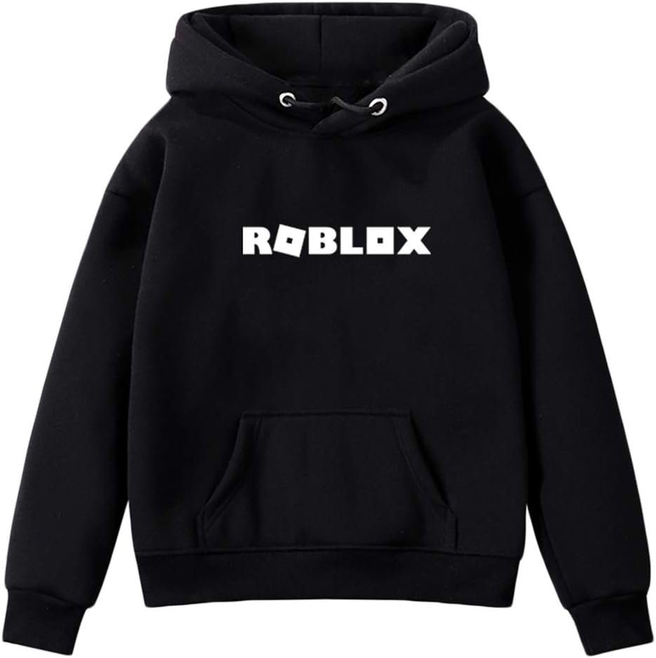 Roblox Sweatshirt Kids Pullover Boys Girls Sweatshirts Simple Casual Hooded Jumper Long Sleeve Tops Roblox Pullover