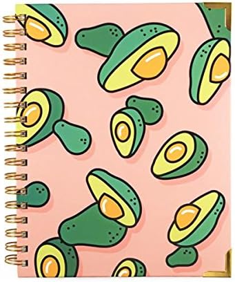 Valley Cruise Press Artist Designed Lined Spiral Notebook with Gold Accents (Avocado)