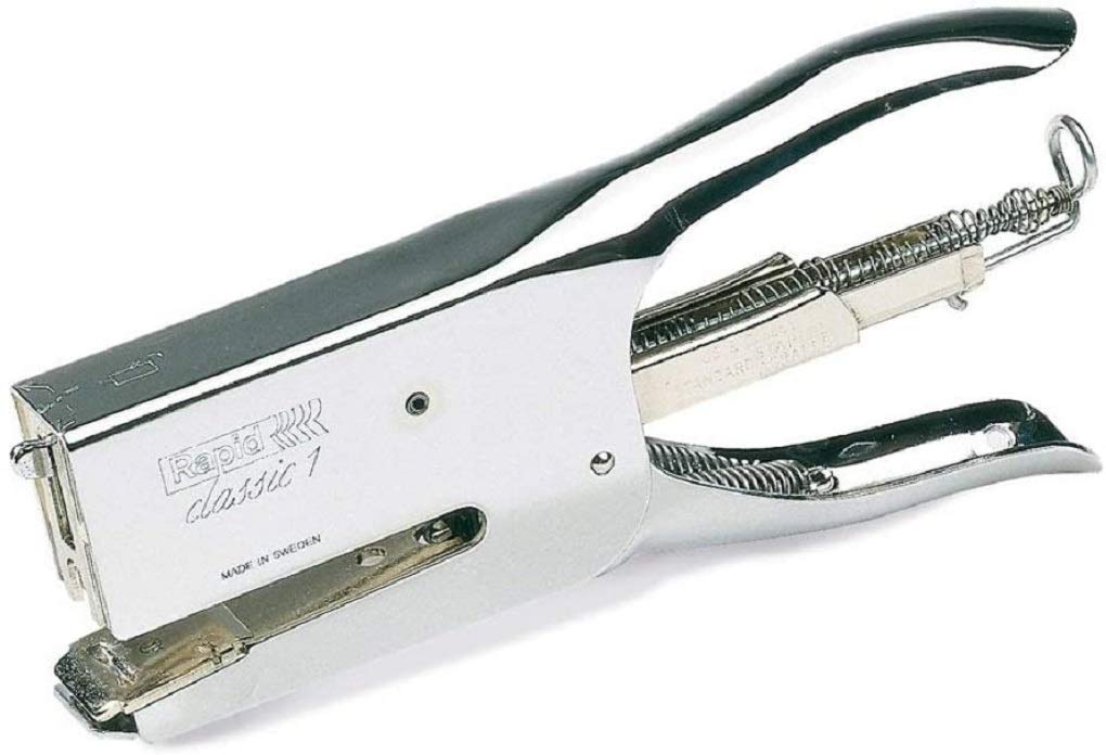 Rapid Classic K1 Stapling Pliers, 50 Sheet Capacity, Stapling and Pinning, Uses 24/6 and 24/8 mm Staples, Metal, Chrome, 10510628