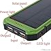 Solar Charger, Atex 12000mAh Portable Solar Power Bank Rainproof/Shockproof/Dustproof Dual USB Battery Bank for cell phone,iPhone,Samsung,Android phones,Windows phones,GoPro Camera,GPS and More