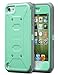 ULAK iPod Touch 6th Generation case with Screen Protector, Knox Armor Shockproof Belt Clip Holster Fullbody Protective Case Bumper Hard Cover for Apple iPod Touch 5/6th/7th Generation, Green