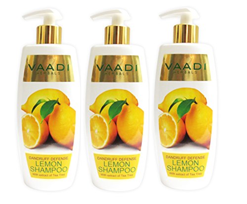 Lemon with Tea Tree Extract Shampoo - â˜… Dandruff Defense Shampoo - â˜… ALL Natural Shampoo - â˜… Paraben Free - â˜… Sulfate Free - â˜… Scalp Therapy - â˜… Moisture Therapy - â˜… Suitable for All Hair Types - â˜… Value Pack of 3 X 11.8 Ounces - Vaad