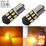 JDM ASTAR Super Bright 5730 Chipsets 7507 1156PY BAU15S LED Bulbs with Projector,Amber Yellow