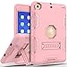 iPad Mini 1/2/3 Case, iPad 2/3/4 Case, WeLoveCase Heavy Duty Defender Case Cover with Stand Function Anti-Slip Shockproof Rugged Bumper Hybrid Protective Case for iPad Rose Gold (iPad Mini 1/2/3)