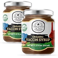 Andean Star Yacon Syrup Organic Raw (Pack of 2) 100% Pure Vegan, Low-Calorie, and Peruvian - USDA Organic Sugar…