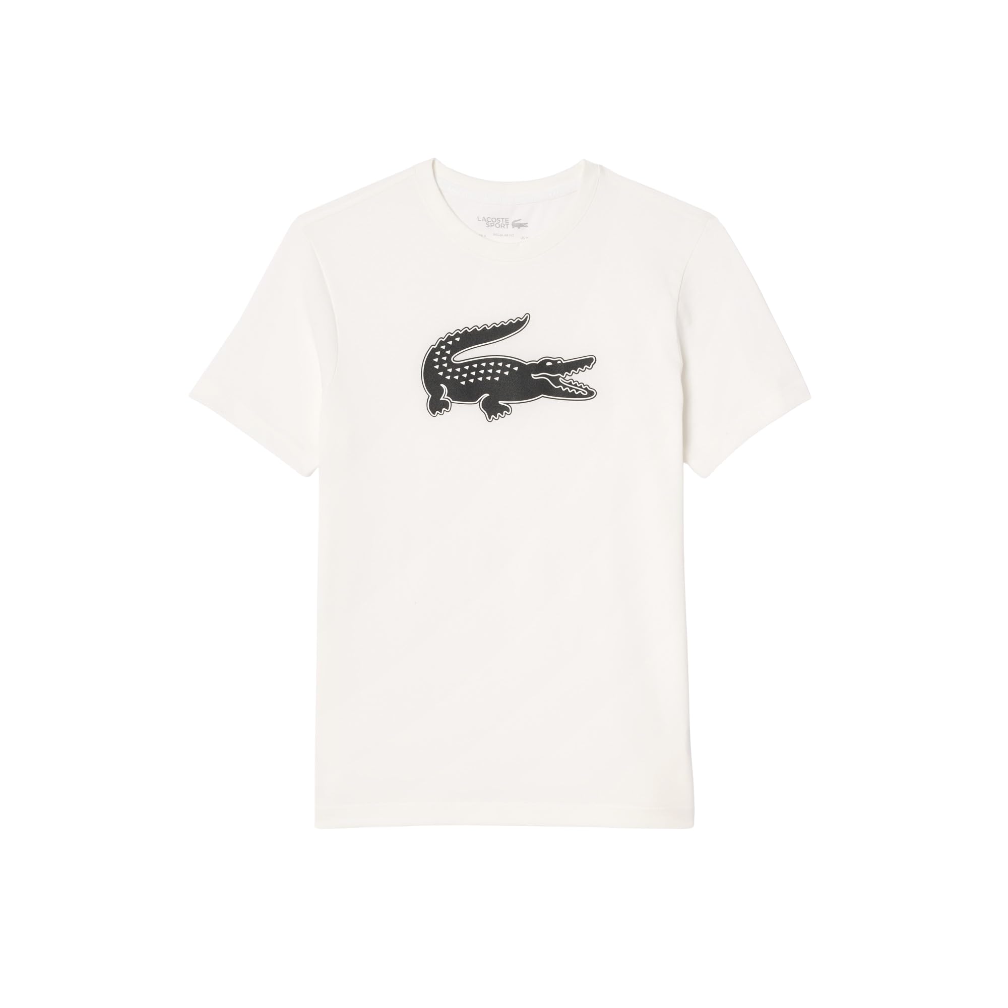 Lacoste Men's Ultra Dry XXL Logo Sport T-Shirt, White & Black, 4X-Large Image