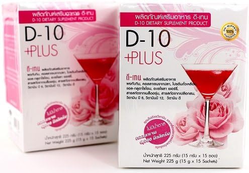 D-10+ Plus Collagen 6000 Mg (Sugar Free!) Dietary Supplements for white and Bright skin
