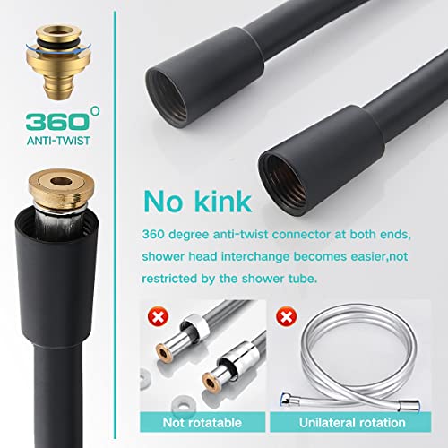 TECI Shower Hoses 118 Inch Extra Long, Bathroom Hand Held Long Shower