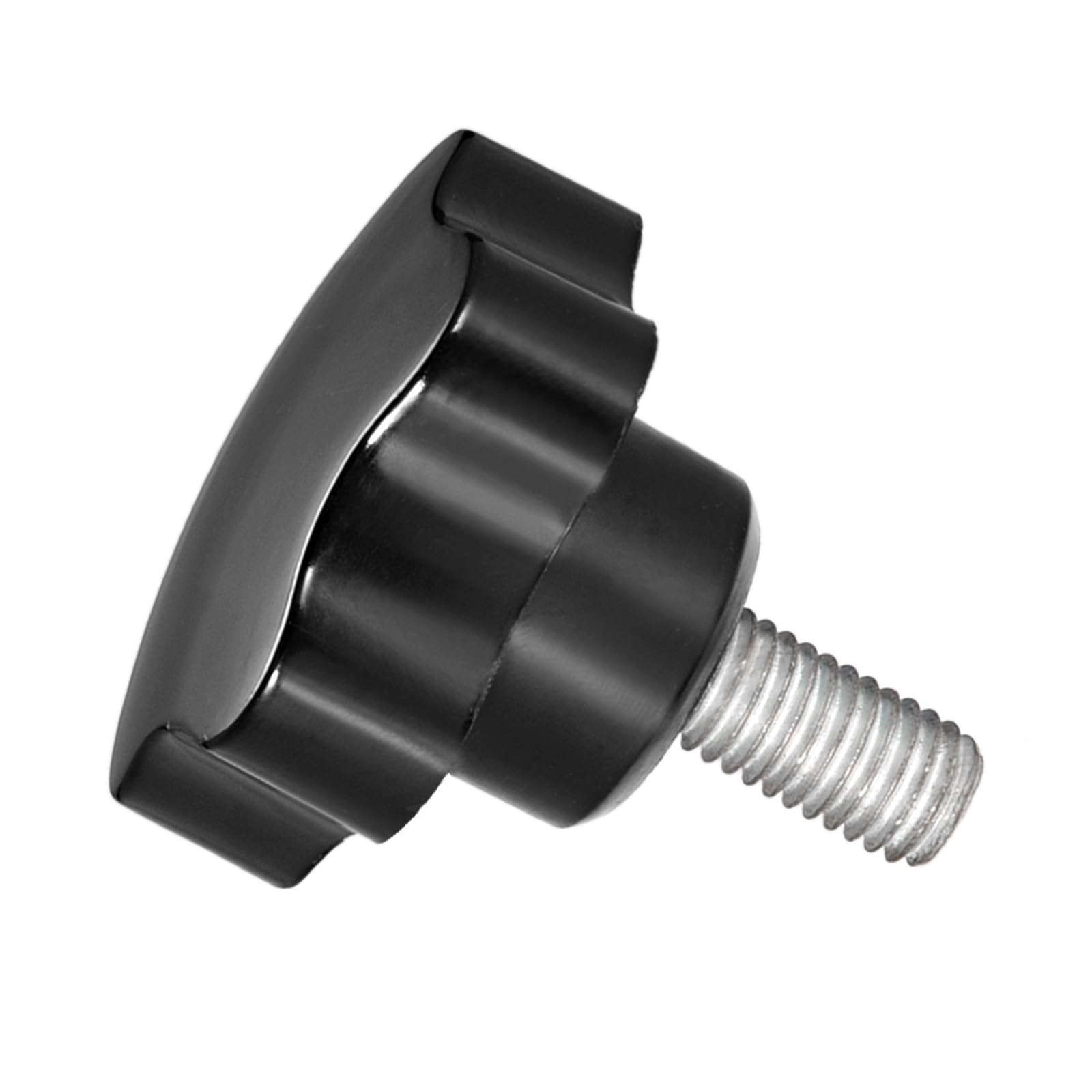CoCud Star Clamping Knobs, M10 x 25mm Male Thread 39mm Head, Plastic Thumb Screw Grip Hand Knobs Threaded Bolt Black - (Applications: for Lathe Machinery), 1-Piece