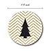 Black and Faux Gold Christmas Tree Stickers / 500 Holiday Envelope Seals / 1.5