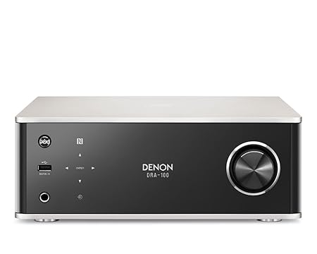 Denon DRA100SPE2 DRA-100 Design Serie Receiver (Spotify Connect, NAS, WLAN, USB, Aux-In, Bluetooth, AirPlay, 2x 70 Watt) alu/