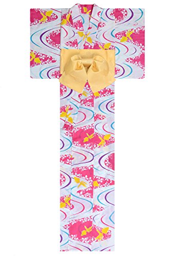 image for [50% OFF] KimonoMode24 Women's Japanese Yukata And Easy Wearing Gold O