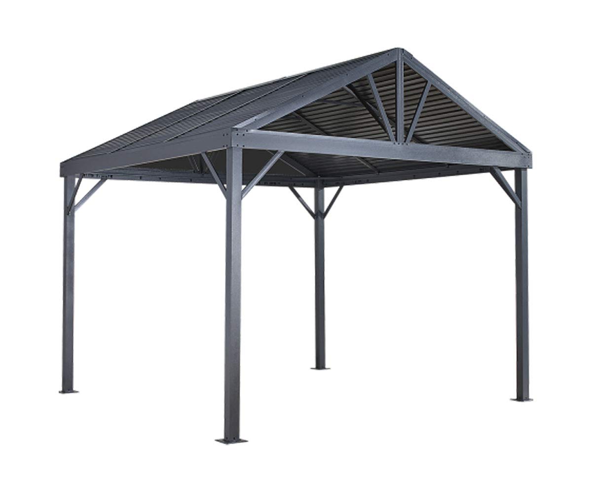 Sojag 10' x 10' Sanibel I Hardtop Gazebo Outdoor Sun Shelter, Light Grey