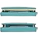 caseen ViVi Wallet Clutch Purse Case Compatible with Apple iPhone XS Max XR XS X 8 7 6S Plus, Samsung Galaxy S9/S9 Plus/S8/S8 Plus/Note 9 Note 8, Google Pixel 2 HTC LG MOTO & more (Teal/White, Large)