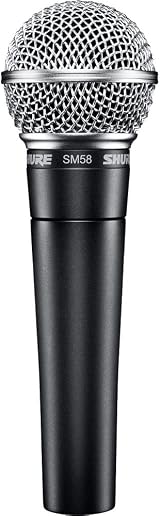 Shure SM58-LC Cardioid Dynamic Vocal Microphone with A25D Clip and Bag view 1