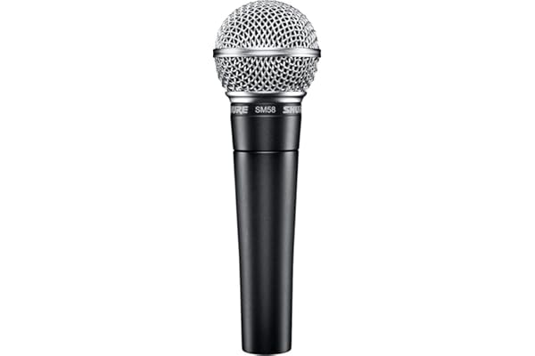 Shure SM58-LC Dynamic Vocal Microphone – Professional Handheld Cardioid XLR Mic for Singing, Live Performance, Studio Recordi