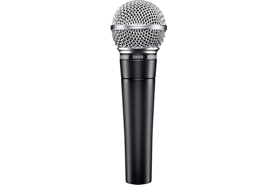 Shure SM58-LC Dynamic Vocal Microphone – Professional Handheld Cardioid XLR Mic for Singing, Live Performance, Studio Recording, Podcast & Broadcast, Black