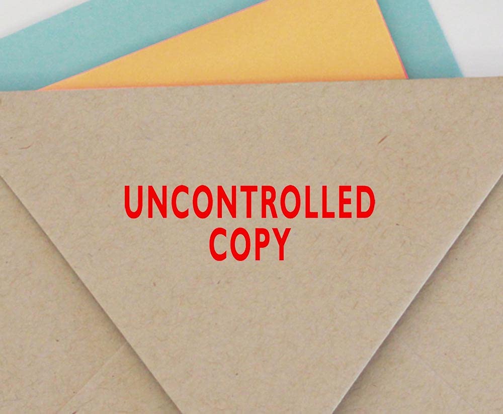 UNCONTROLLED Copy Self Inking Rubber Stamp Custom Colop Office Stationary P20 Mini Stamper