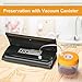 Vacuum Sealer, Sancusto Automatic Food Sealer Machine with vacuum seal Bags, Multi-modes for Dry, Moist Food and Container Sealer Silver