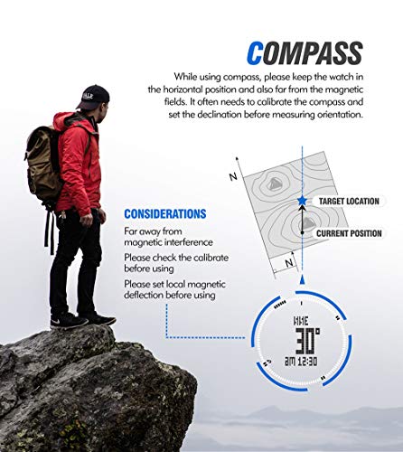 EZON Outdoor Sports Watch with Compass Altimeter Barometer Thermometer