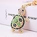 Cute Mini Turtle Sparkling Charm Blingbling Keychain Crystal Rhinestones Pendant (Green)