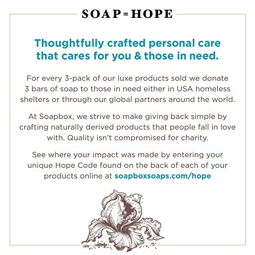 Soapbox Gentle Moisture Hand Lotion, Sea Minerals & Blue Iris, Moisturizing Hand Cream for Dry Hands, 12 Ounce (3 Pack)