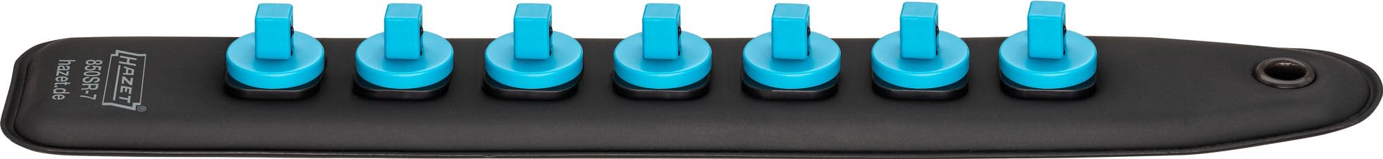 Hazet - SmartRail 1/4 inch, empty, 850SR-7 I plastic socket bracket for 7x 1/4 inch square sockets I magnetic, simple, non-slip I drive: square 6.3 mm (1/4 inch)