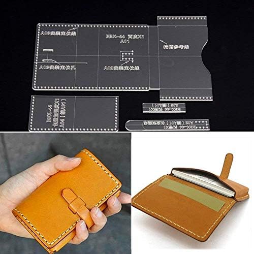 4Pcs Acrylic Clear Card Bag Wallet Messager Bag Stencil Template Leather Craft