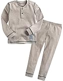 Vaenait Baby Kids Boys Sleepwear Pajama 2pcs Set Melange Beige S