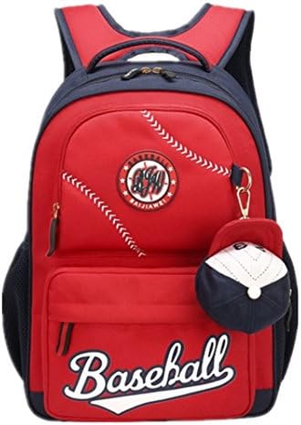 Kamabags Deluxe Waterproof Backpack For Kids School Bookbag with Purse (One size, Red)