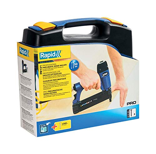 Rapid Nagelpistole Druckluft PB131, Druckluftnagler für Holz, Leistungsfähig, für Stauchkopfnägel 18Ga 15-50 mm – Bild 4