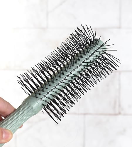 - Cepillo de pelo redondo Natural Fiber hecho a base de fibras de trigo, Cepillo Redondo para Moldear y Alisar sin Encrespamiento Peinado suave y sin tirones, Para todo tipo de cabellos