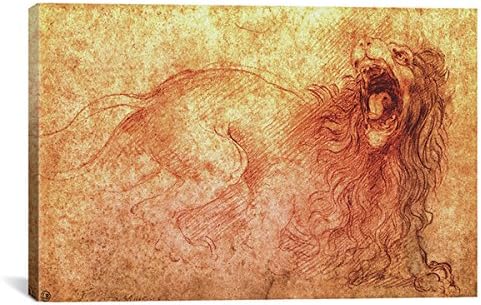 iCanvas Leonardo da Vinci 'Sketch of a Roaring Lion' Canvas Art