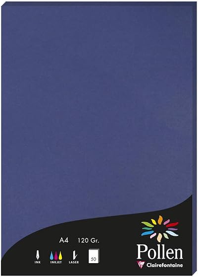 Clairefontaine Pollen 4284C A4 50 Sheets Midnight Blue Invitaton Paper 120gsm