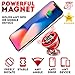 Stick it 360 Universal Cell Phone Holder for Car, Magnetic Car Phone Mount 360 Rotation from Dashboard, 6 Strong Mobile Friendly Neo Magnets 21600 Gauss, Compatible with All Smartphones (Red)