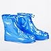 Whose Lemon Women Men Waterproof Shoes Cover Rain Snow Boots Covers Reusable Slip-resistant High Elastic Fabric Shoes Covers Blue XXXL
