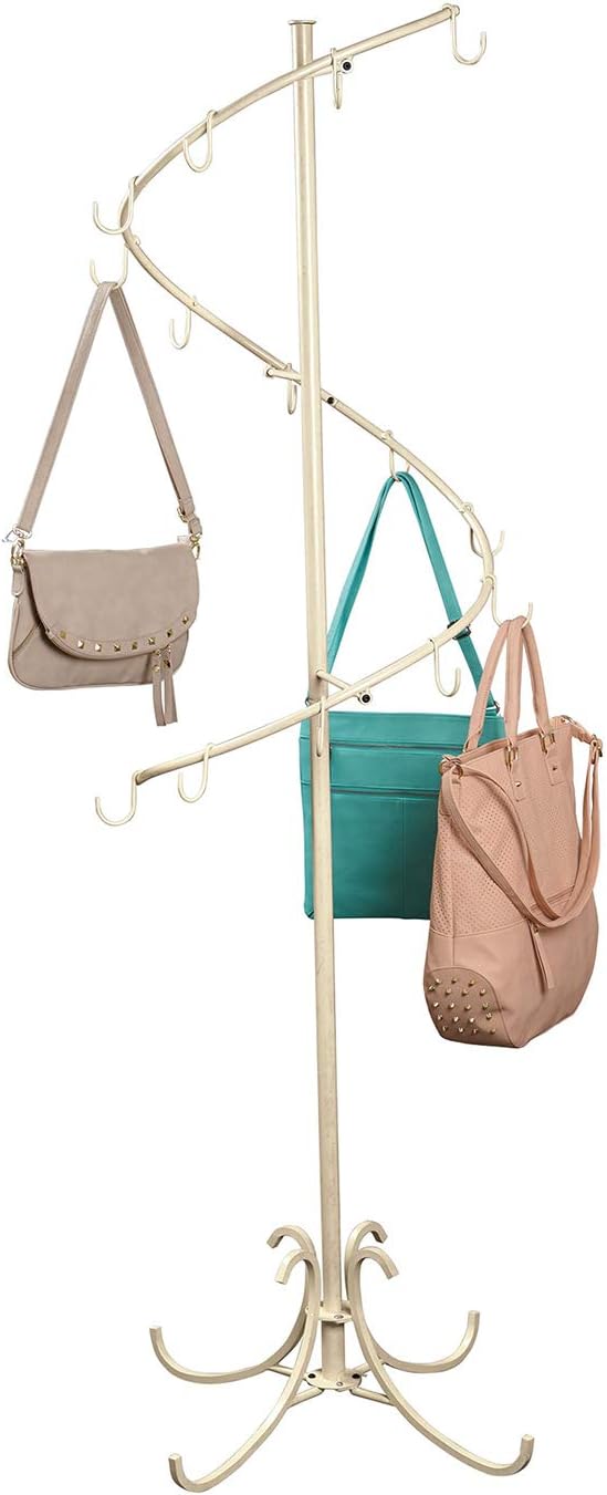 spiral handbag rack