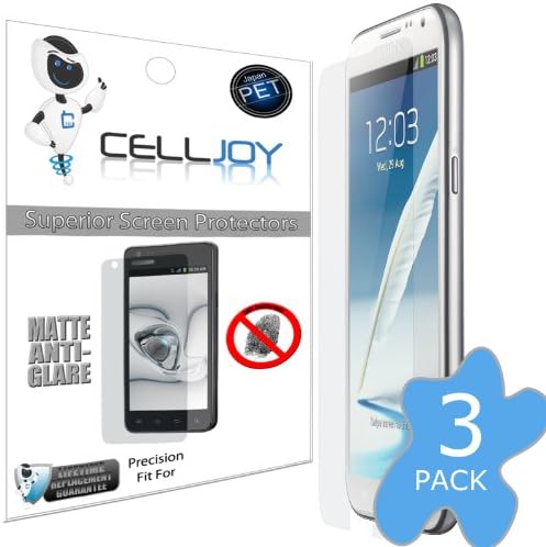 3 Pack Anti-Glare Screen Savers LCD Guard Protector Films for Samsung Galaxy Note II N7100 [Lifetime Replacements] [CellJoy Retail Packaged]