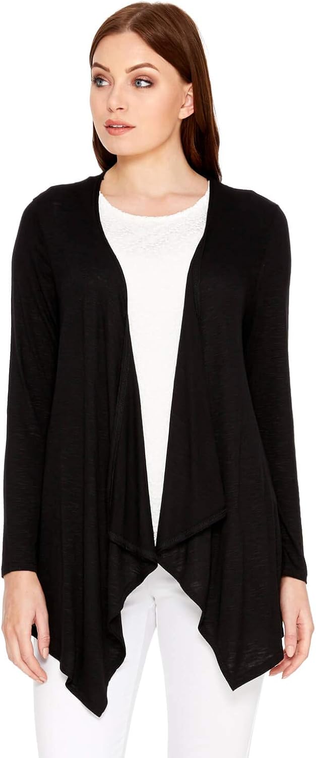 Roman Originals Women Long Sleeve Waterfall Cardigan Ladies Open