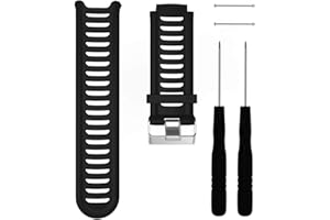 QGHXO Band for Garmin Forerunner 910XT, Soft Silicone Replacement Watch Band Strap for Garmin Forerunner 910XT Sport Watch, Fits 6.0 inches-8.1 inches Wrist