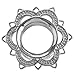 Silver Stainless Steel Tribal Lotus Flower Double Flared Flesh Tunnel Ear Gauge Plug Stretching Kit