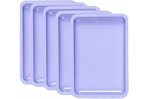SENLIN DENTAL 5PCS Stainless Steel Trays, Autoclavable Dental Trays, Sturdy and Durable Can Be Used to Store Lab Instruments, Dental Instruments, Medical Instruments, Jewelry Tools (Purple)