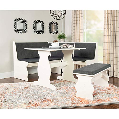 Riverbay Patio Conversation Indoor 3 Piece Kitchen Corner Nook Table