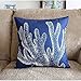 【Bailand】Set of 4 Nautical Sea Side Theme Cushion cover,Sofa cushion Car Office Pillowcase,Beige Cotton Blend Linen Decorative Pillow Cover 18X18 Inch (45X45CM)